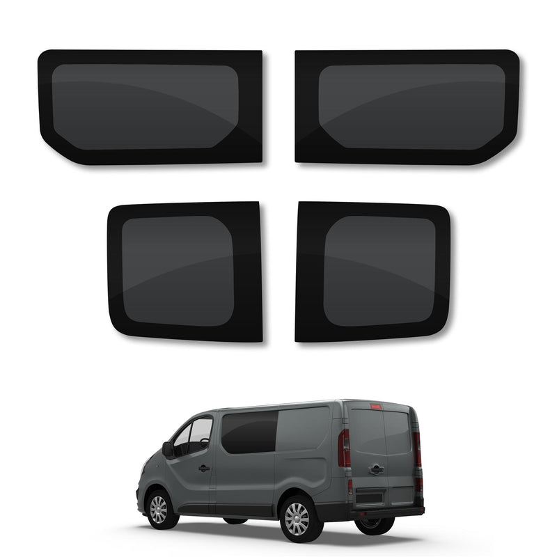 Fiat Talento (2016-2020) Fixed Side and Rear Door Window Privacy Camper Glass Full Kit Glass Only