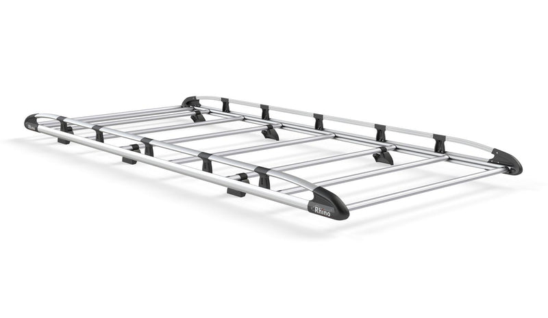 Ford Transit Custom Roof Rack + Roller SWB, Low Roof Models Rhino Aluminium Rack