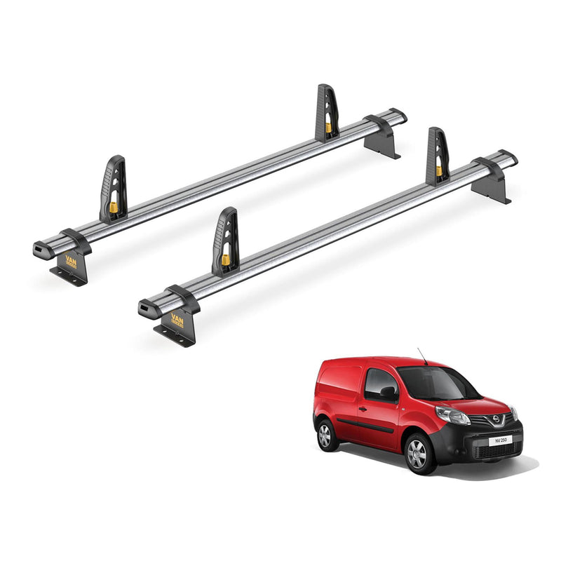 Van Guard Ulti Bar Trade + Loadstops 2 Bars Roof Rack For The Nissan Nv250 2019-2021