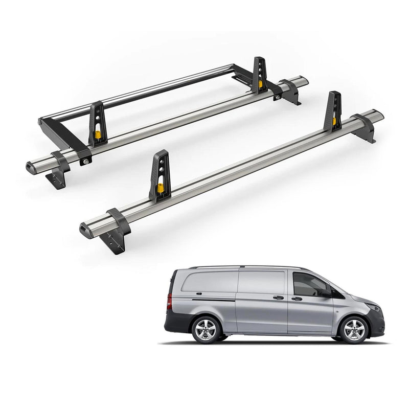 Mercedes Vito (2014-) - 2 Van Guard Ultibar Plus Roof Bars + Roller