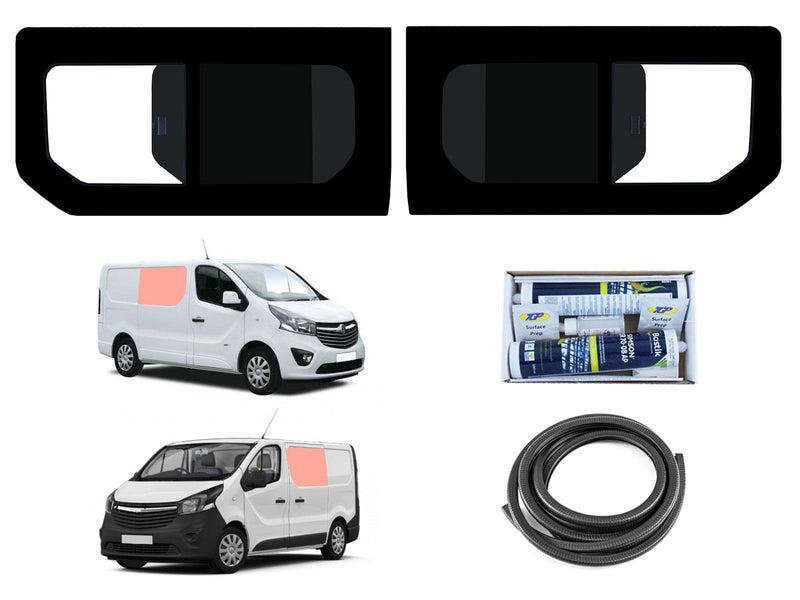 Vauxhall Vivaro (2014-2019) - Twin Opening Dark Tint Windows & Fitting Kit