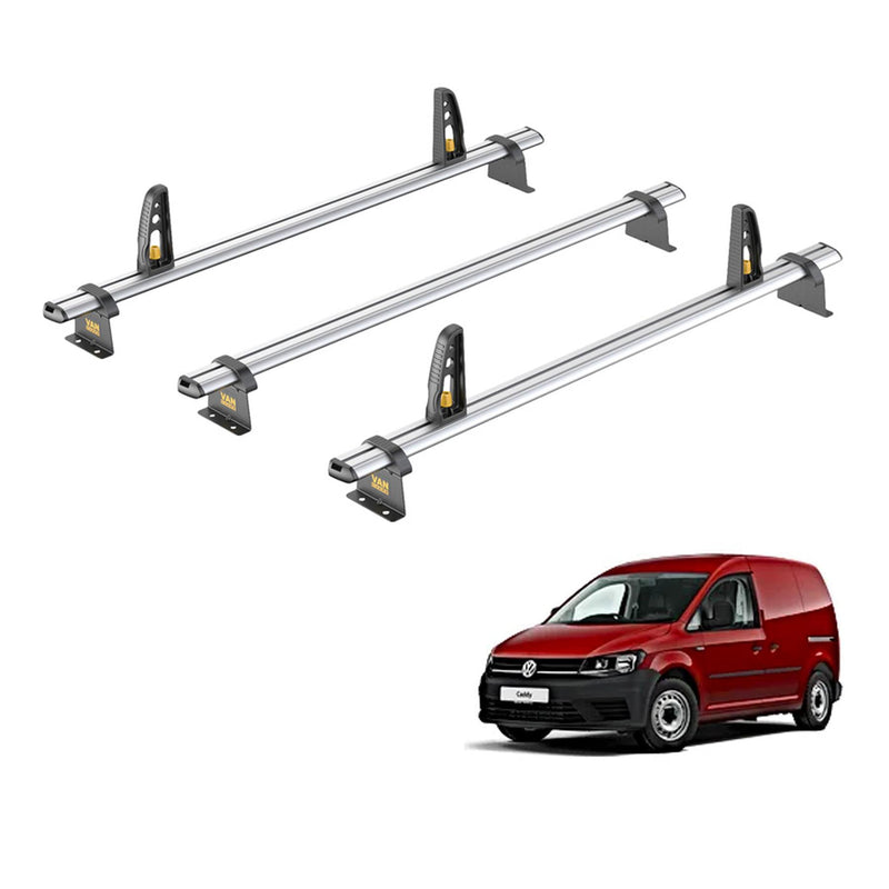 VW Caddy (2010-2015) - 3 Van Guard Ultibar Plus Roof Bars
