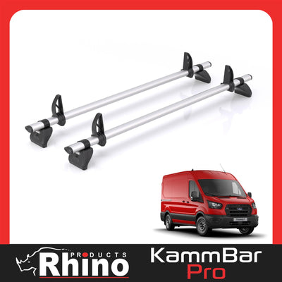 Ford Transit (2013-2024) - 2 Rhino Kammbar Pro Roof Bars (Aluminium)