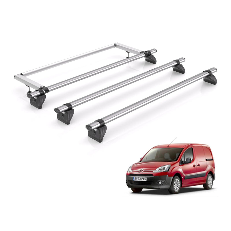Citroen Berlingo Roof Rack Fits 2008-2018 L1 With Barn Doors 3x Bars Rhino Fleet
