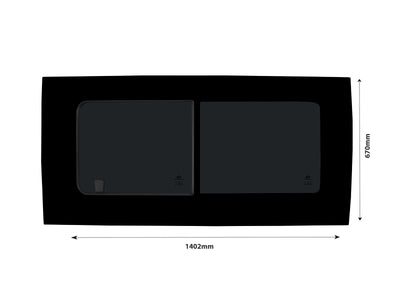 Citroen Relay (2006-) - Left Opening Right Fixed Dark Tint Windows & Fitting Kit