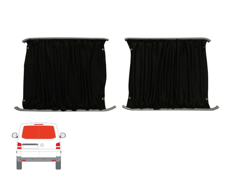 VW Transporter (T6 2015-) - Rear Doors Black Out Curtain Kit