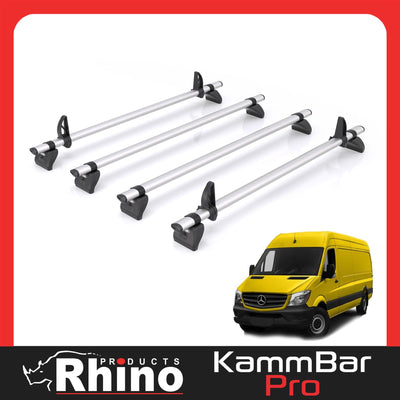 Mercedes Sprinter (2006-2018) - 4 Rhino Kammbar Pro Roof Bars (Aluminium)