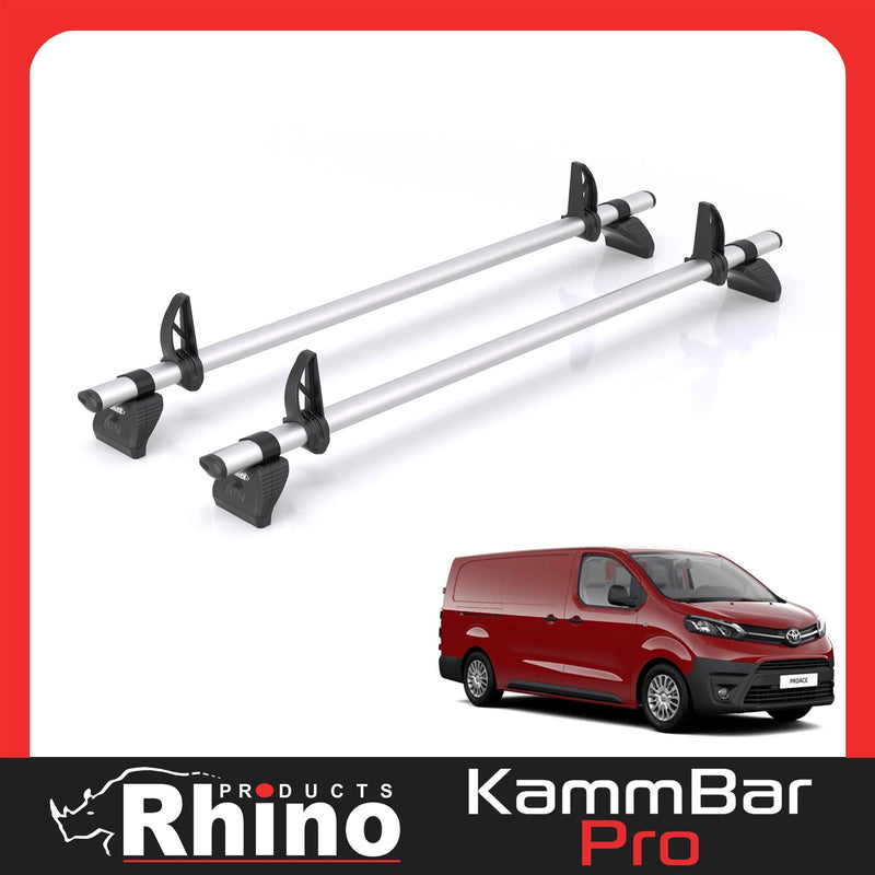 Toyota Proace (2016-2024) - 2 Rhino Kammbar Pro Roof Bars (Aluminium)