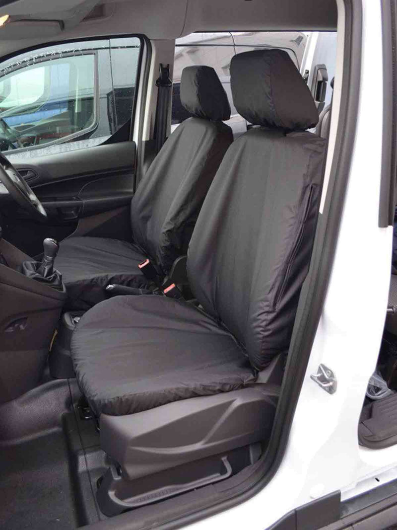Ford Transit Connect - Tailored Front Row Seat Covers w/Armrests in Black (1+1)