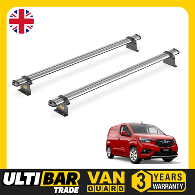 Vauxhall Combo (2018-) - 2 Van Guard Ultibar Trade Roof Bars