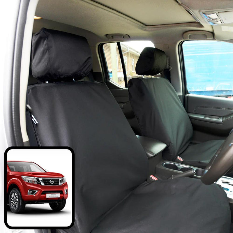 Nissan Navara (2005-2016) - Tailored Front Row Seat Covers in Black (1+1)