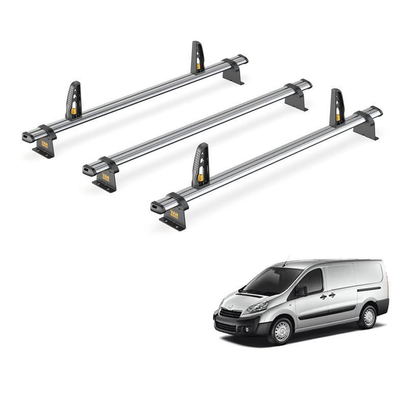 Peugeot Expert Roof Rack for 2007-2016  H1 Roof 3x Bars Van Guard Ultibar Trade