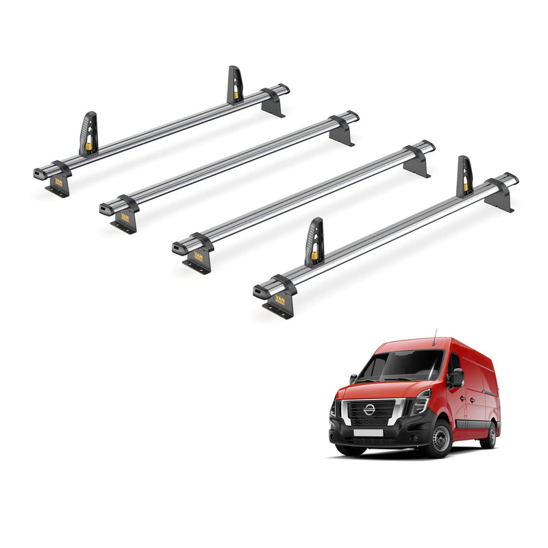 Van Guard Ulti Bar Trade + Loadstops 4 Bars Roof Rack For The Nissan Interstar 2022+