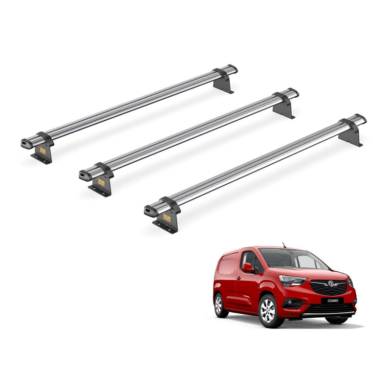 Vauxhall Combo (2018-) - 3 Van Guard Ultibar Trade Roof Bars