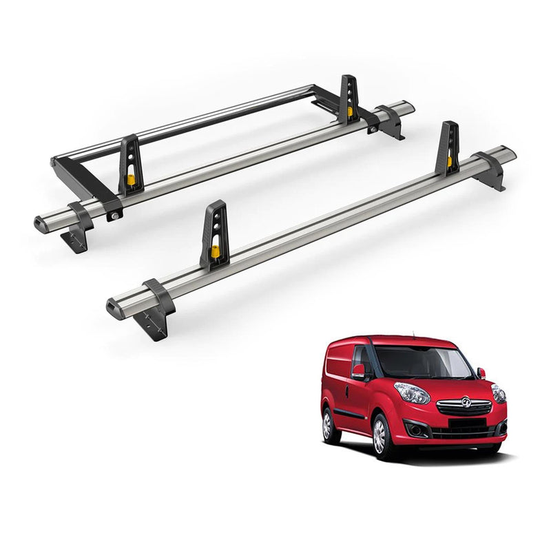 Vauxhall Combo (2012-2018) - 2 Van Guard Ultibar Plus Roof Bars + Roller