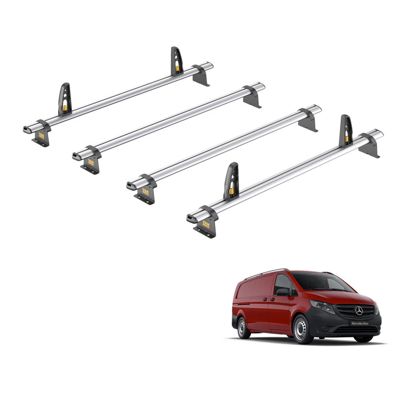 Mercedes Vito (2014-) - 4 Van Guard Ultibar Plus Roof Bars
