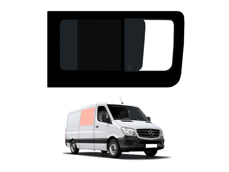 Mercedes Sprinter (2006-) Driver Side Opening Window Privacy Camper Glass