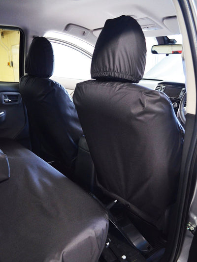 Mitsubishi L200 (2015-) - Tailored Rear Bench Seat Cover in Black