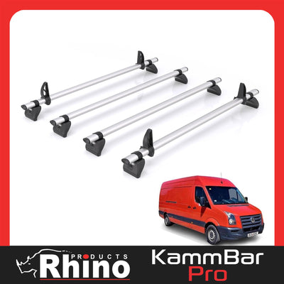 VW Crafter (2006-2017) - 4 Rhino Kammbar Pro Roof Bars (Aluminium)