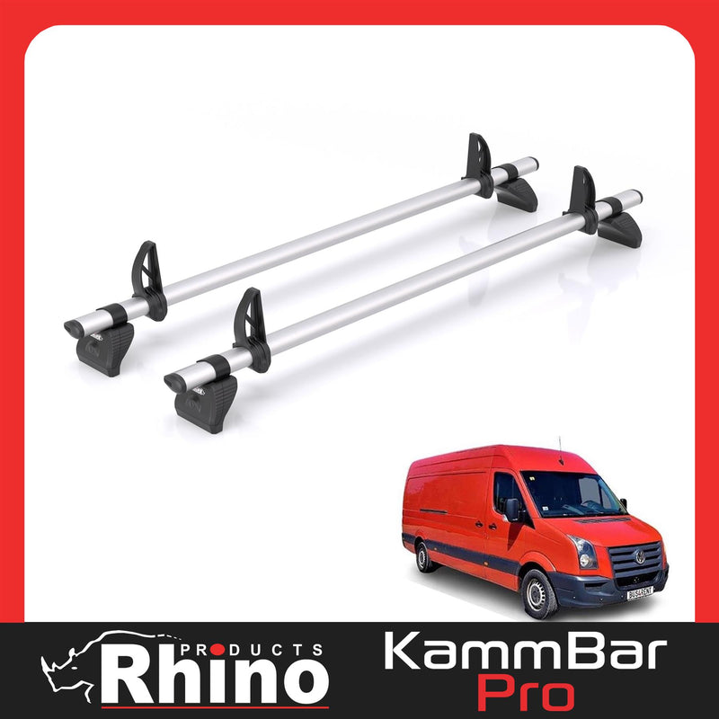 VW Crafter (2006-2017) - 2 Rhino Kammbar Pro Roof Bars (Aluminium)