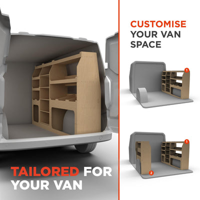 Nissan Primastar (2022-) Plywood Van Racking - Driver Side