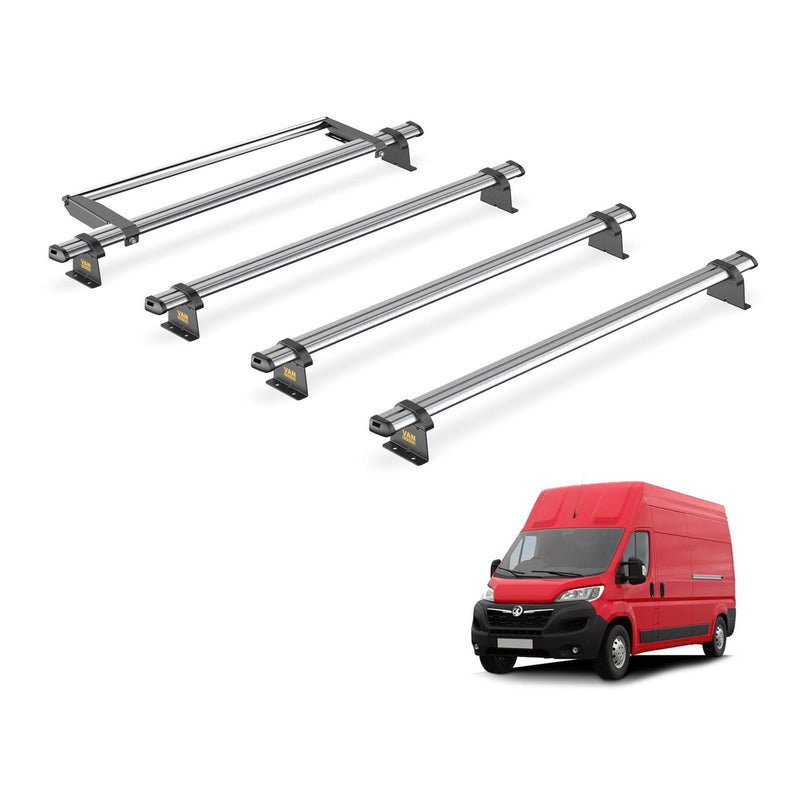 Vauxhall Movano Roof Rack for 2022+ L3H3/L4H3 4x Bars & Roller - Van Guard Trade