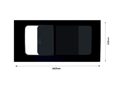 Ford Transit (2000-2014) - Left Hand Sliding Door Dark Tint Opening Window