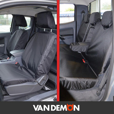 Ford Ranger (2012-) - Tailored Seat Covers in Black (Front & Rear Bundle)