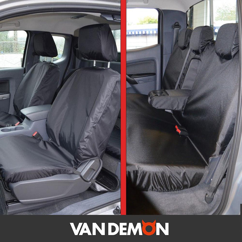Ford Ranger (2012-) - Tailored Seat Covers in Black (Front & Rear Bundle)