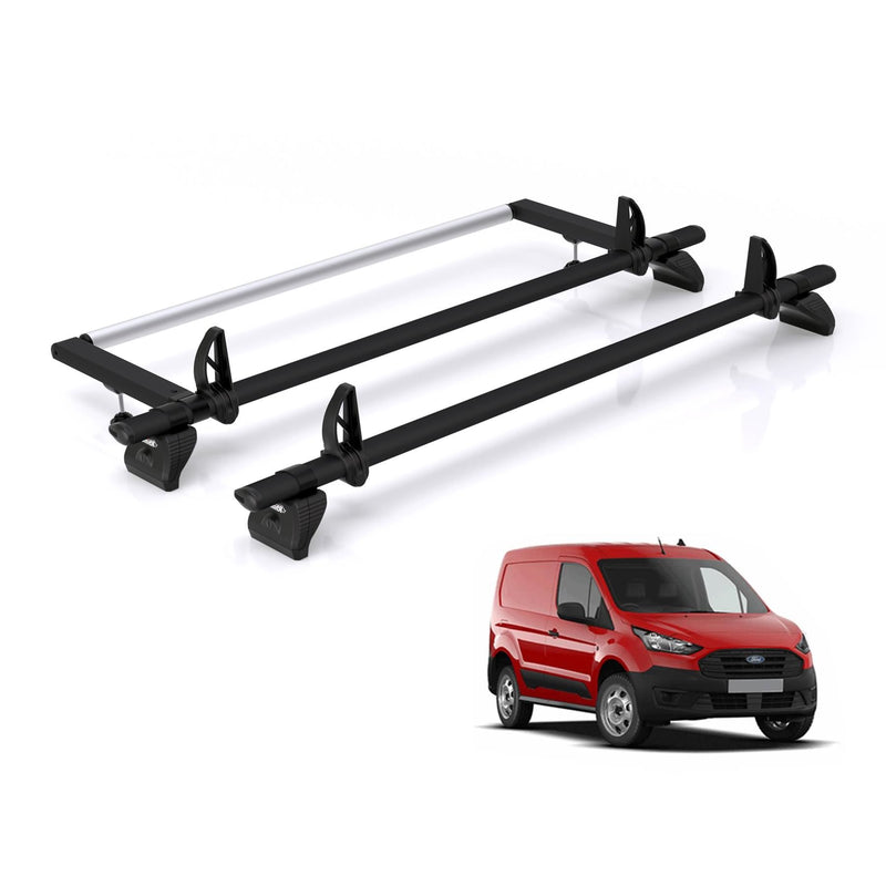Ford Transit Connect (2013-2023) - Rhino Kammbar Black Roof Bars