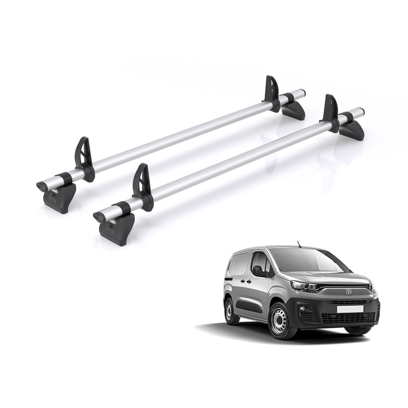 Fiat Doblo (2022-) - 2 Rhino Kammbar Pro Roof Bars (Aluminium)