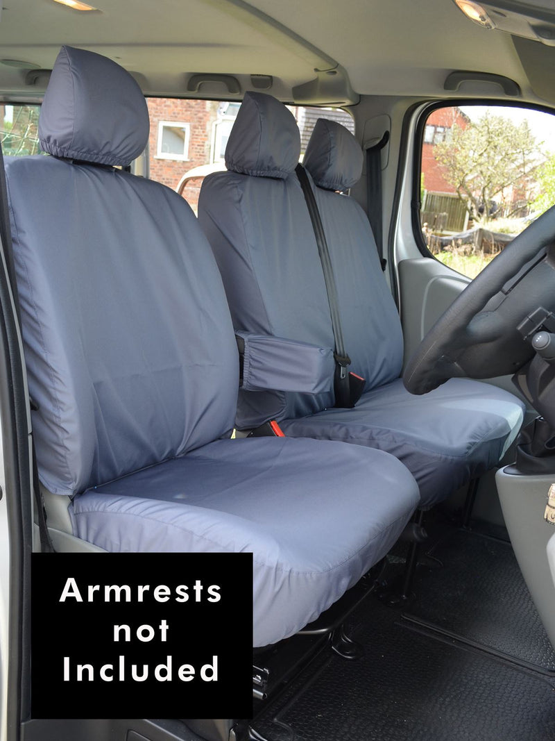 Nissan Primastar (2002-2015) - Tailored Front Row Seat Covers in Grey (1+2)