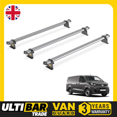 Van Guard Ulti Bar Trade 3 Bars Roof Rack For The Fiat Scudo 2022+