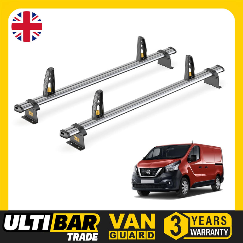 Nissan NV300 Roof Rack for 2016+ 2x Bars + Loadstops Van Guard Ultibar Trade