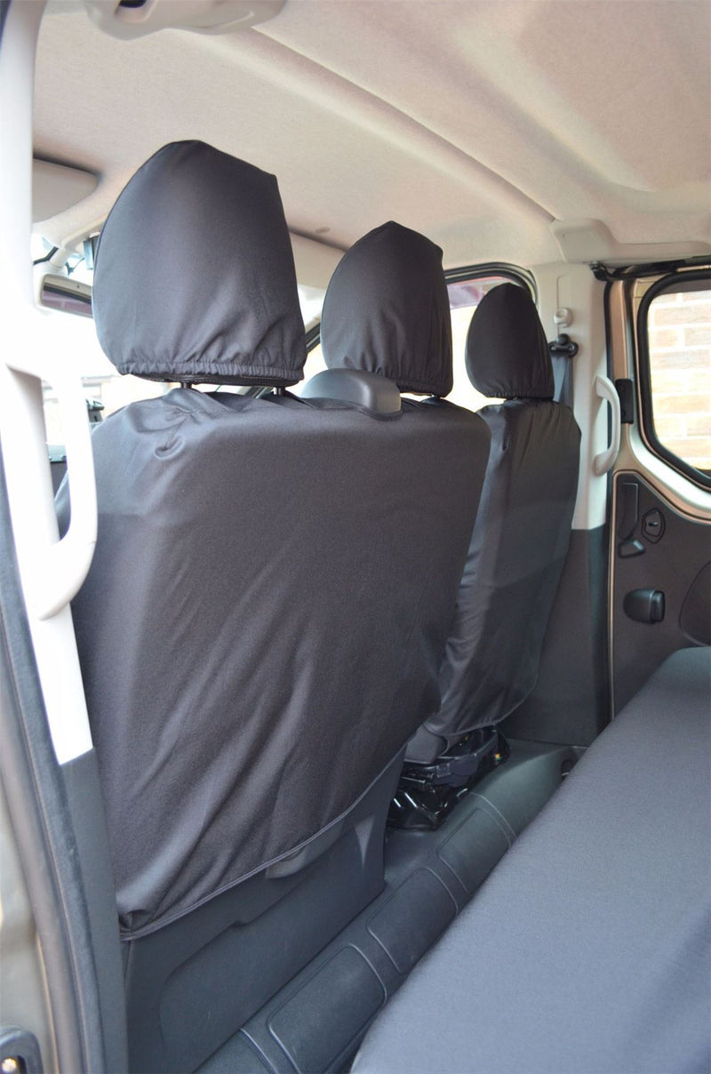 Renault Trafic (2014-) - Tailored Front Row Seat Covers in Black (1+2)
