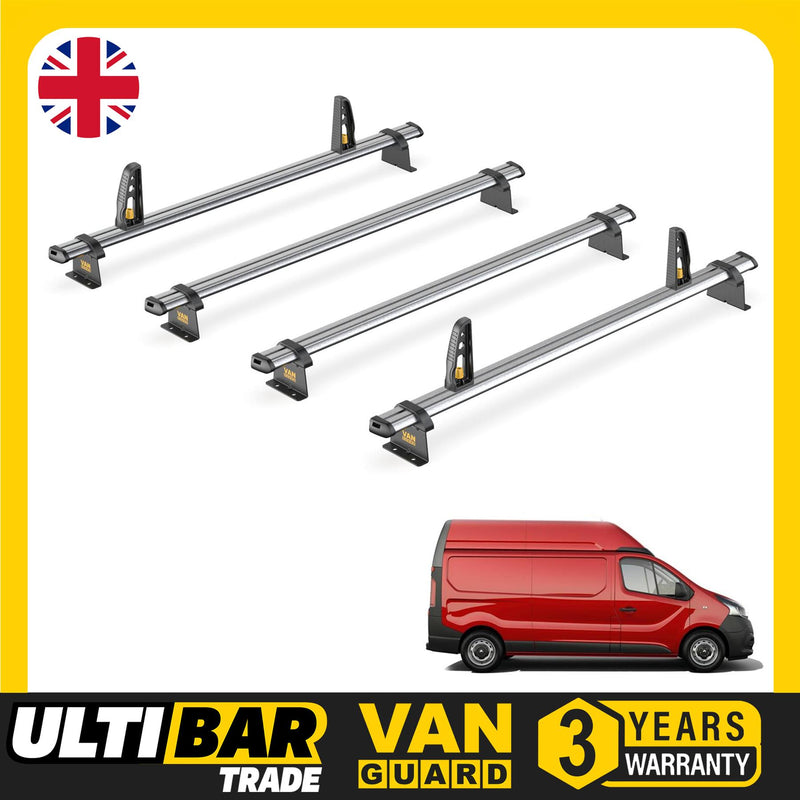 Van Guard Ulti Bar Trade + Loadstops 4 Bars Roof Rack For The Nissan Primastar 2022+