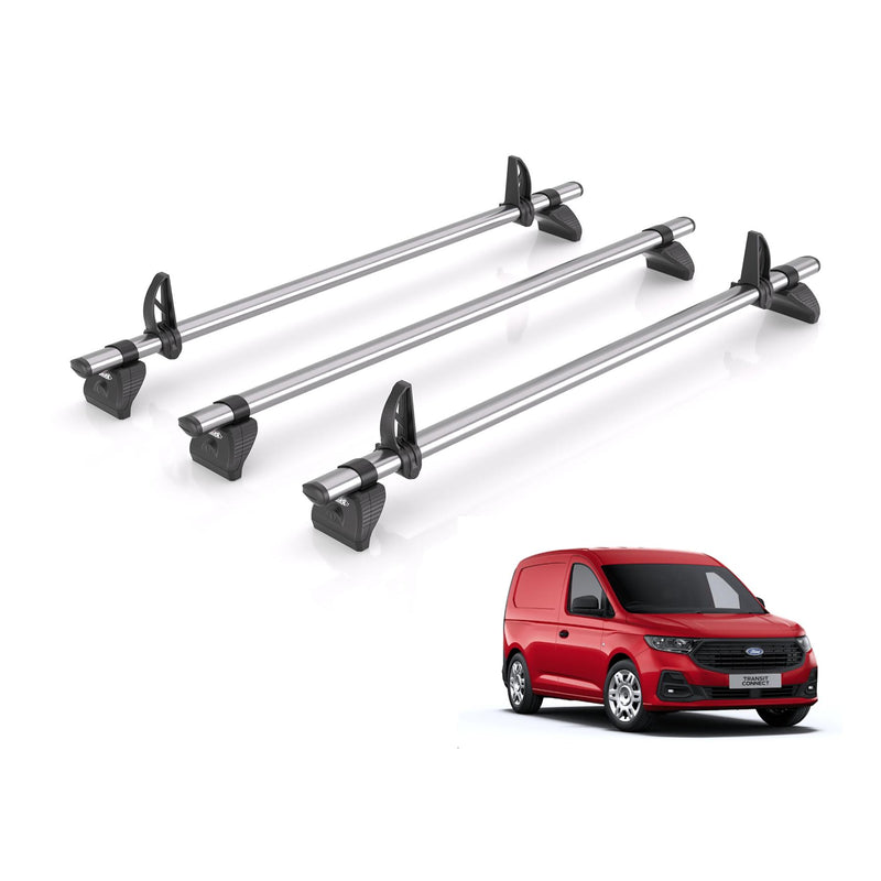 Ford Transit (2024-) Connect - 3 Rhino Kammbar Fleet Roof Bars (Steel)