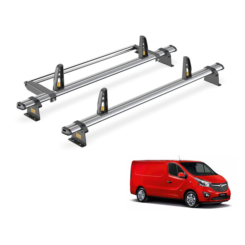 Vauxhall Vivaro Roof Rack for 2014-19 [Tailgate] 2x Bars Bundle Van Guard Trade