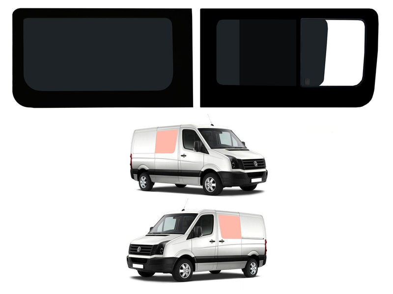 VW Crafter (2006-2017) Driver Opening Passenger Fixed Side Windows Privacy Camper Glass
