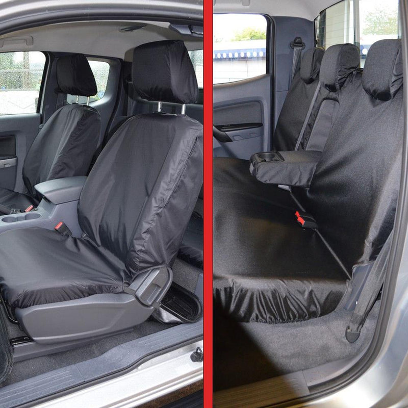 Ford Ranger (2012-) - Tailored Seat Covers in Black (Front & Rear Bundle)