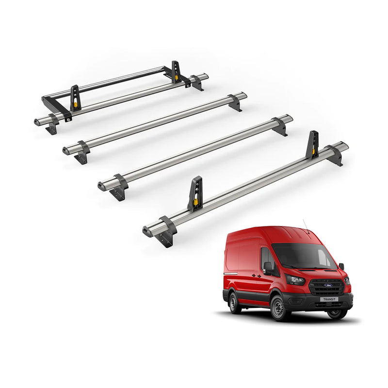 Ford Transit (2013-2024) - 4 Van Guard Ultibar Plus Roof Bars + Roller