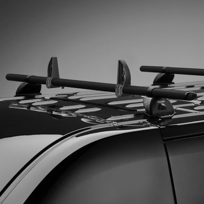 VW Transporter (2003-2024) - 2 Rhino Kammbar Black Roof Bars (Aluminium)