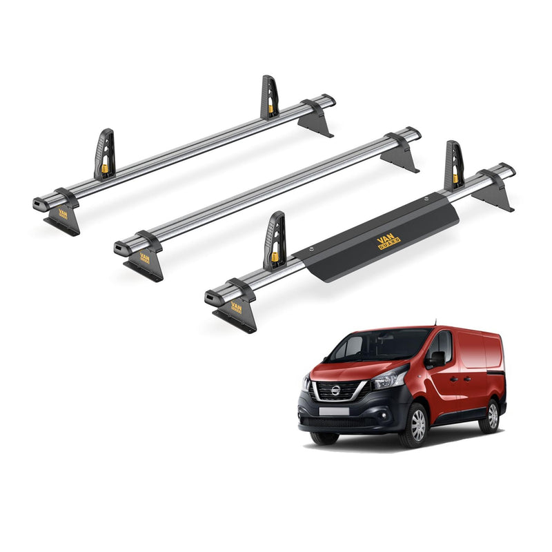Nissan NV300 Roof Rack for 2016+ 3x Bars + Loadstops Van Guard Ultibar Trade