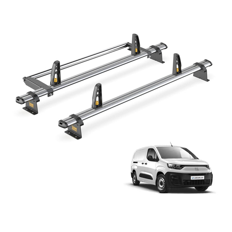 Fiat Doblo Roof Rack for 2022+ [Long L2] 2 Bars, Roller, Loadstops - Van Guard