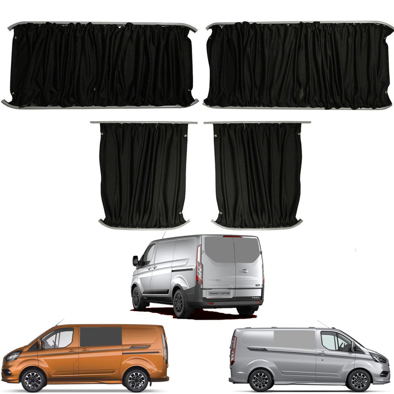 LH Sliding Door RH Panel Rear Door Black Out Curtain Kit