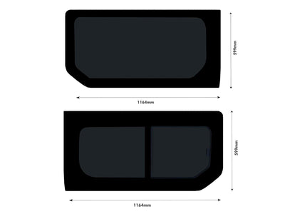 VD Glass - Vauxhall Vivaro 2014-2019 - Lh Side Fixed + Rh Side Open Tint Kit