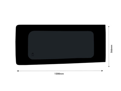 Ford Transit Custom (2013-2023) Passenger Side Fixed Window Privacy Camper Glass with Fitting Kit