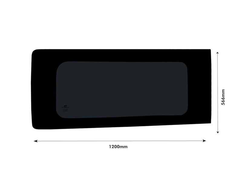 Ford Transit Custom (2013-2023) Passenger Side Fixed Window Privacy Camper Glass with Fitting Kit