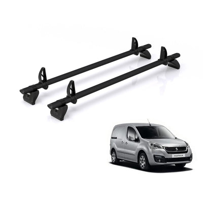 Peugeot Partner (2008-2018) - Rhino Kammbar Black Roof Bars