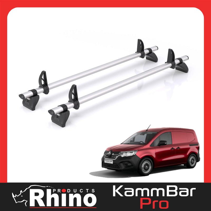 Renault Kangoo (2021-) - 2 Rhino Kammbar Pro Roof Bars (Aluminium)